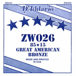 D'Addario ZW026 85/15 Bronze .026 Losse Snaar