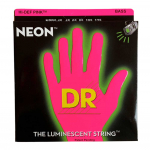 DR Strings NPB5-45 Neon Pink Bassnaren 5-Snarig Coated (45-125) - Aanbieding