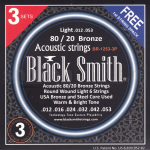 BlackSmith BR-1253-3P Snaren voor Akoestische Gitaar (12-53) 3-Pack (Incl. 2x Gratis .012 Snaar)