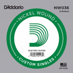 D'Addario NW036 Nickel Wound .036 Losse snaar Elektrisch/Western