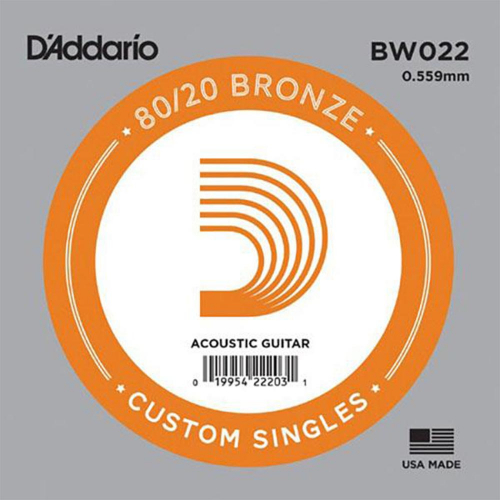 D'Addario BW022 Bronze Wound .022 Losse Snaar