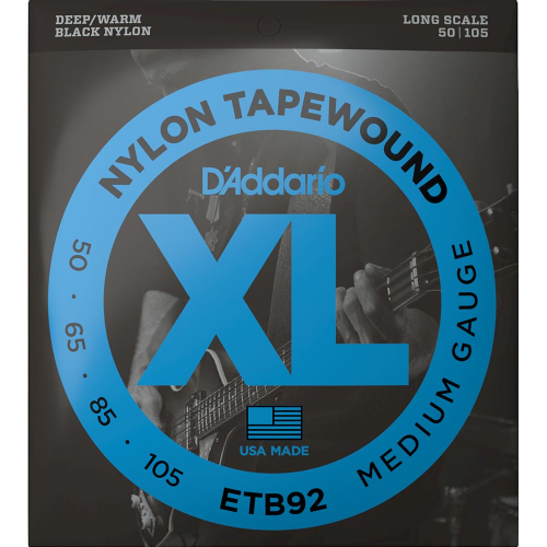 D'Addario ETB92 Nylon Tapewound Bassnaren (50-105)