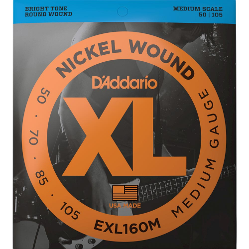 D'Addario EXL160M Bassnaren Medium Scale (50-105)
