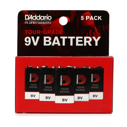 D'Addario PW-9V-05 9 Volt Batterijen 5-Pack
