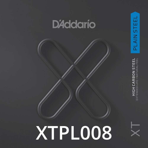 D'Addario XTPL008 Plain Steel XT Losse Snaar .008