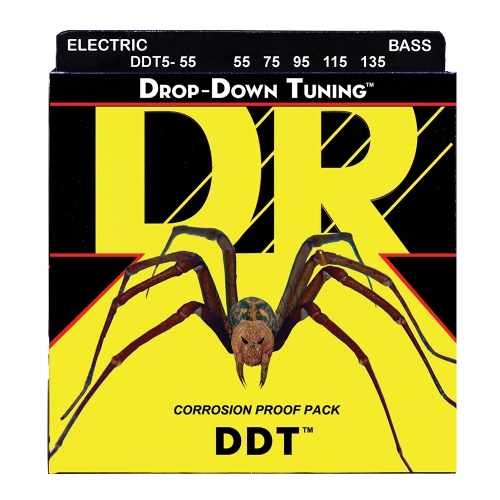 DR Strings DDT5-55 Drop Tuning Bassnaren 5-Snarig (55-135)