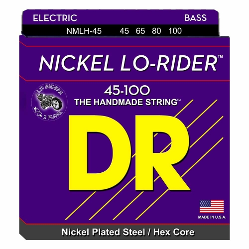 DR Strings NMLH45 Nickel Lo-Rider Bassnaren (45-100)