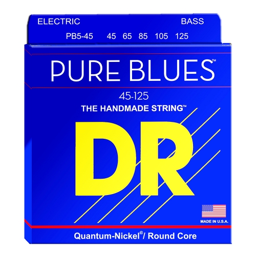 DR Strings PB5-45 Pure Blues Bassnaren 5-Snarig (45-125)