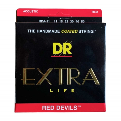 DR Strings RDA11 Red Devils Akoestische Snaren (11-50), K3 Coating