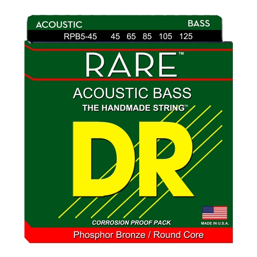 DR Strings RPB5-45 Rare Akoestische Bassnaren 5-Snarig (45-125)