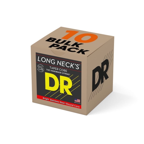 DR Strings TMR5-45 Long Necks Tapered Bassnaren 5-Snarig Round Core Bulk 10-Pack