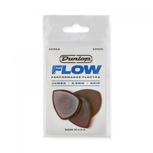 Dunlop 547P250 Flow Jumbo Grip Plectrum 3-Pack