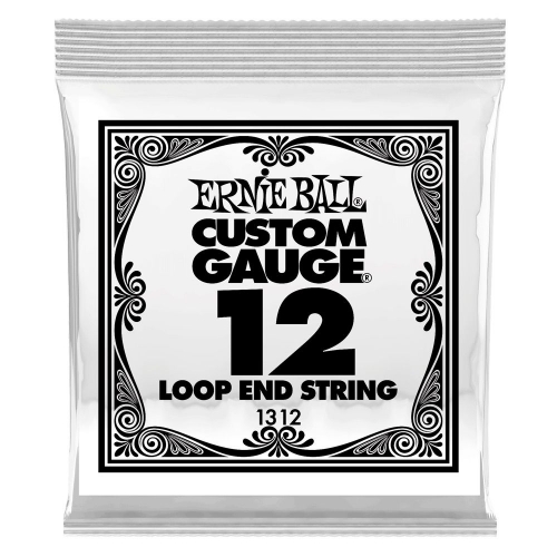Ernie Ball 1312 Loop End Plain Steel .012 Losse Snaar 6-Pack