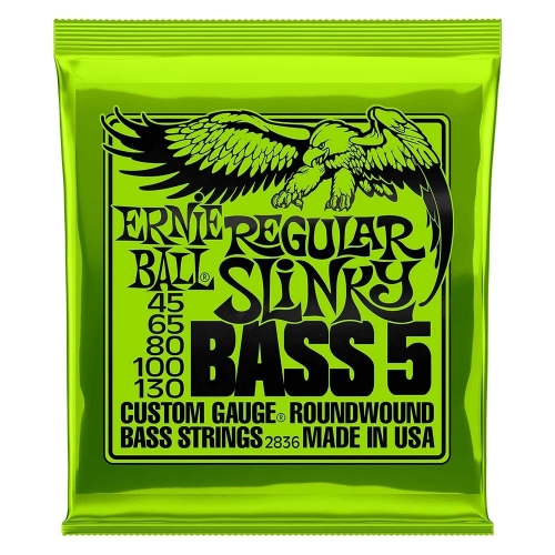 Ernie Ball 2836 Regular Slinky Bassnaren 5-Snarig (45-130)
