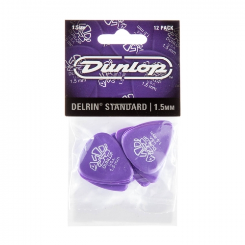 Dunlop 41P150 Delrin Plectrum 1.50mm 12-Pack