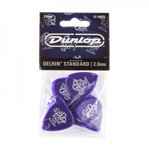 Dunlop 41P200 Delrin Plectrum 2.0mm 12-Pack