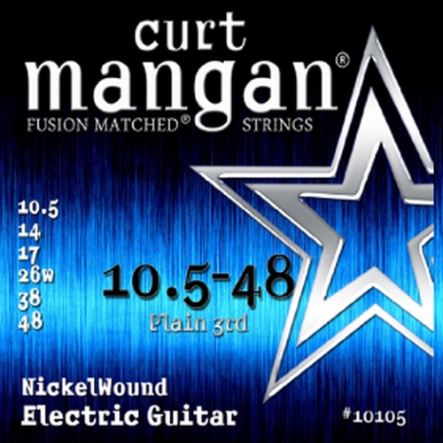 Curt Mangan 10105 Nickelwound Snaren voor Elektrische Gitaar (10.5-48)