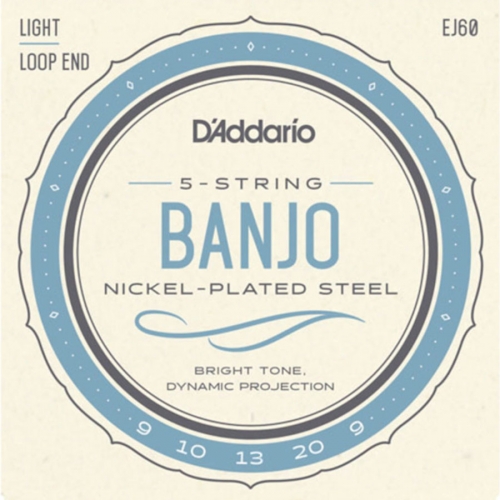 D'Addario EJ60 Nickel Plated Steel Banjo Snaren 5-Snarig (9-20)