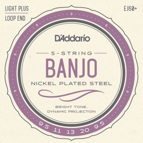 D'Addario EJ60+ Banjo Snaren voor 5-Snarige Banjo (9.5-20)