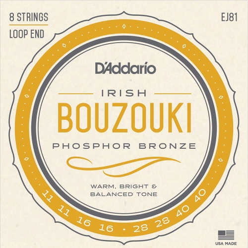 D'Addario EJ81 Snaren voor Irish / Ierse Bouzouki (11-40)