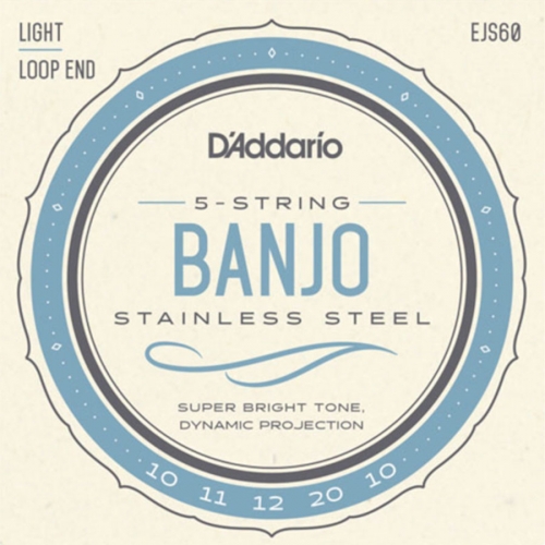 D'Addario EJS60 Banjosnaren voor 5-Snarige Banjo (10-20)