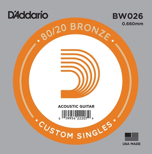 D'Addario BW026 Bronze .026 Losse Snaar