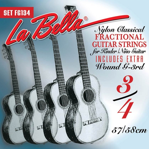 La Bella FG134 3/4 Mensuurlengte Klassieke Gitaarsnaren - Normale Spanning