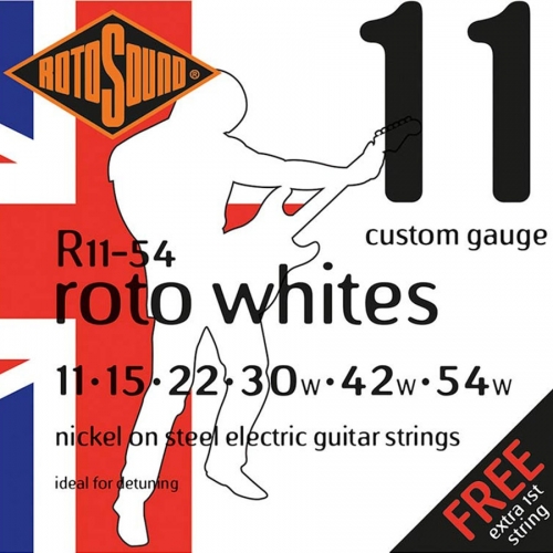 Rotosound R11-54 Roto Whites Snarenset voor Elektrische Gitaar (11-54)