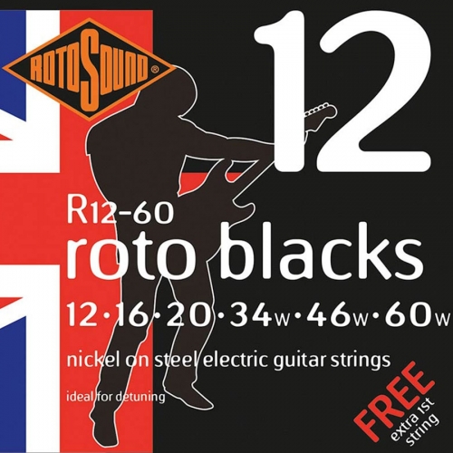 Rotosound R12-60 Roto Blacks Snarenset voor Elektrische Gitaar (12-60)
