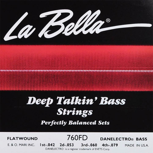 La Bella 760FD Flatwound Bassnaren voor Danelectro (42-79)