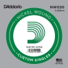 D'Addario NW020 Nickel Plated .020 Losse snaar Elektrisch/Western
