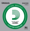 D'Addario NW059 Nickel Wound .059 Losse snaar Elektrisch/Western