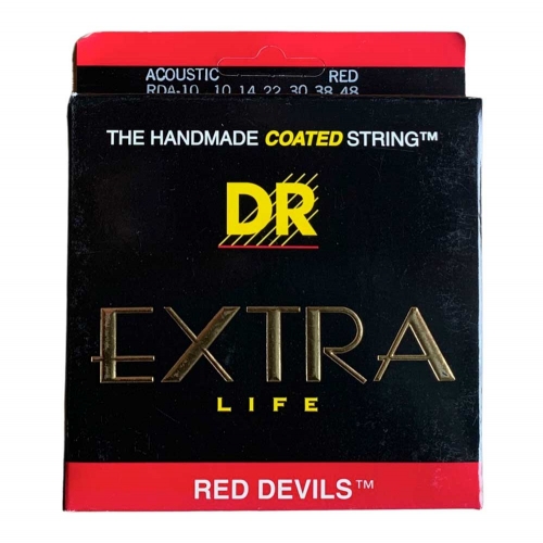 DR Strings RDA10 Red Devils Akoestische Snaren (10-48), K3 Coating