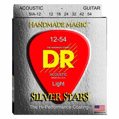 DR Strings SIA12 Silver Stars Akoestische Snaren (12-54), K3 Coating