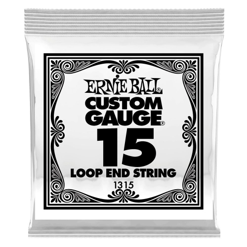 Ernie Ball 1315 Loop End Plain Steel .015 Losse Snaar 6-Pack