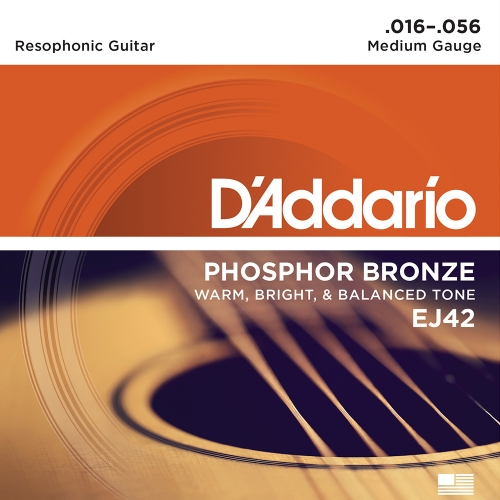 D'Addario EJ42 Resophonic Dobro/Resonator Snaren (16-56)