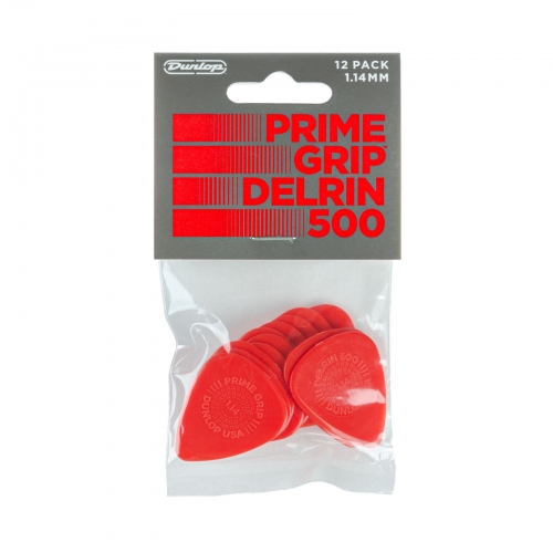 Dunlop 450P114 Prime Grip Delrin Plectrum 12-Pack