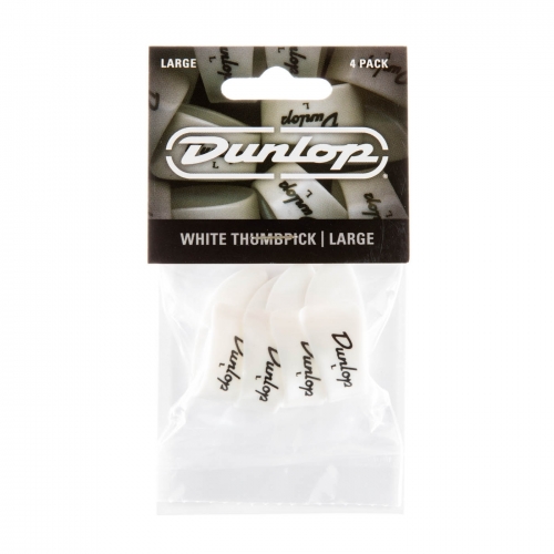 Dunlop 9003P Duimplectrum Plastic Wit Large 4-Pack 
