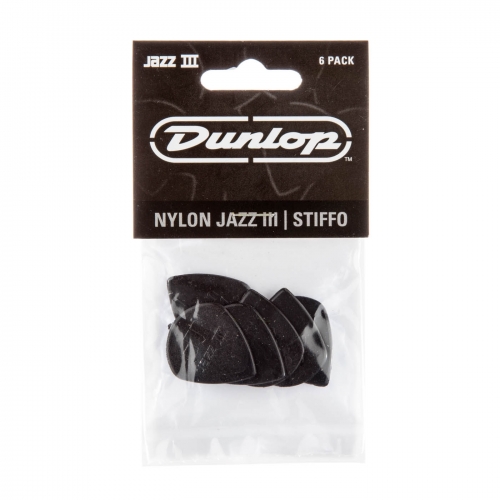 Dunlop Plectrum 47P3S Jazz III 6-Pack