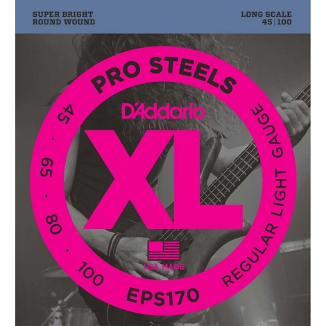 D'Addario EPS170 ProSteels Bassnaren (45-100)