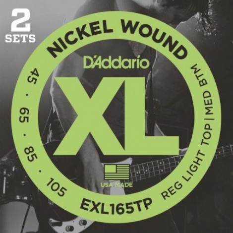 D'Addario EXL165TP Bassnaren Long Scale (45-105) 2-Pack