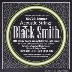 BlackSmith BR-0942 Snaren voor Akoestische Gitaar (9-42) Extra Thin Light