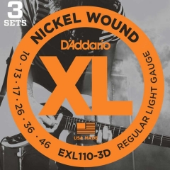 D'Addario EXL110-3D Snaren 3-Pack voor Elektrische Gitaar (10-46)