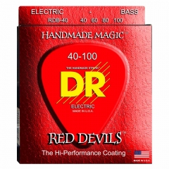 DR Strings RDB40 Red Devils Bassnaren Coated (40-100) - Aanbieding