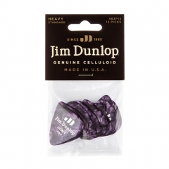 Dunlop 483P13HV Celluloid Paars Plectrum Heavy 12-Pack