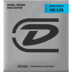 Dunlop DBSBN45125M Super Bright Nickel Wound Bassnaren 5-Snarig Medium Scale (45-125)
