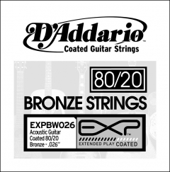 D'Addario EXPBW026 Coated Bronze Losse Snaar .026