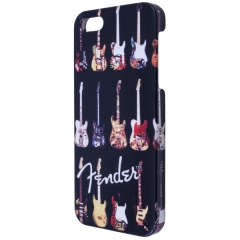 Fender iPhone 5 & 5s & SE Case / Telefoon Hoes Black Guitars