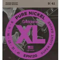 D'Addario EPN120 Pure Nickel Snaren voor Elektrische Gitaar (9-41)