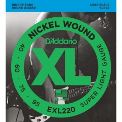 D'Addario EXL220 Bassnaren Long Scale (40-95)
